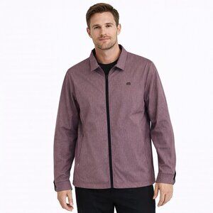TRAVIS MATHEW Power Surge Reversible Zip-Up Jacket Purple / Black Jacket Size LG